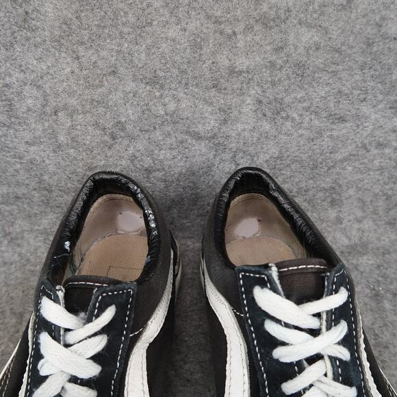 Vans Shoes Women 6.5 Platform Sneaker Old Skool Skate Casual Black Canvas Suede - Picture 3 of 13